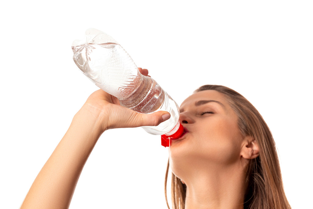 Image of a Lady drinking water