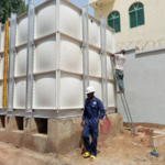 Installation of fibre tank