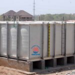 Fiberglass water storage tank