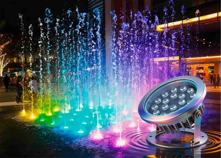 Water Fountain Design and Construction lighting1